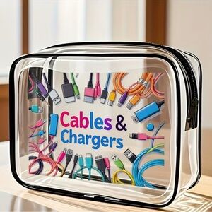 Transparent Electronics Accessories Organizer